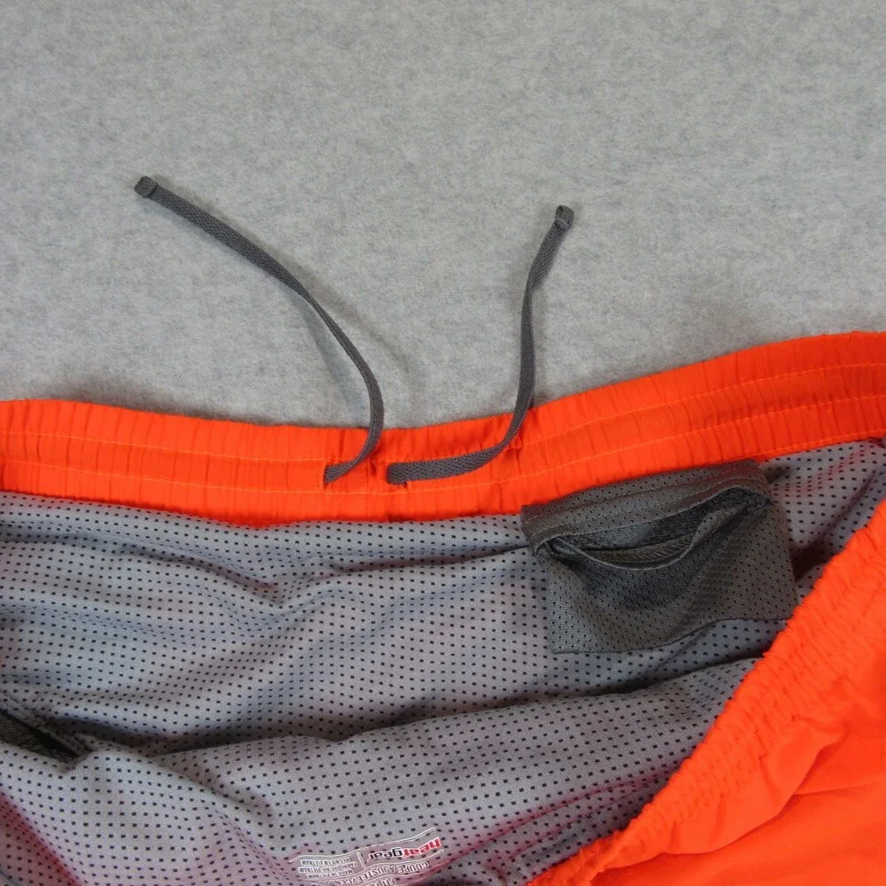 Under Armour Mens Swim‎ Trunks LG x 6 Bright Orange 100% Polyester Drawstring